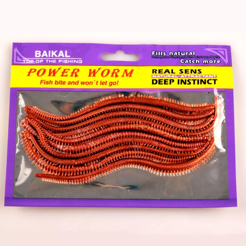 Fishing Lure Soft Plastic - 10 pçs/lote minhocas do mar artificiais