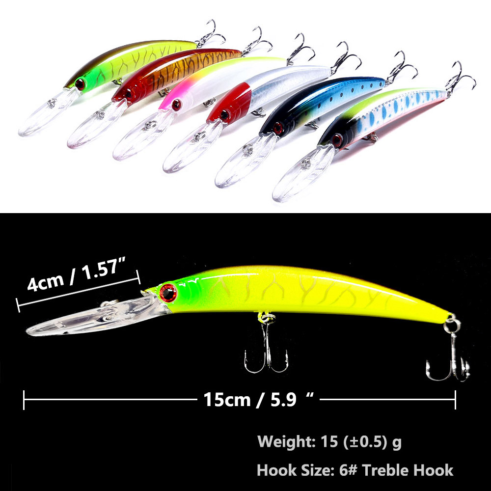 1 pçs 15cm 15g mergulho profun - Fishing Lure Jerkbait avaliação e preço