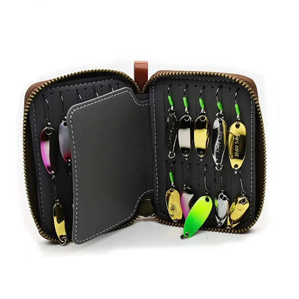 Bolsa de Pesca em Couro PU par - Fishing Lure Spinner avaliação e preço