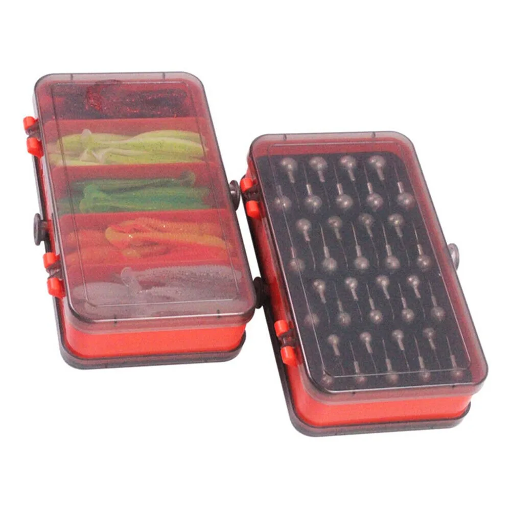 Caixa de Iscas Portátil Dupla  - Fishing Lure Soft Plastic avaliação e preço