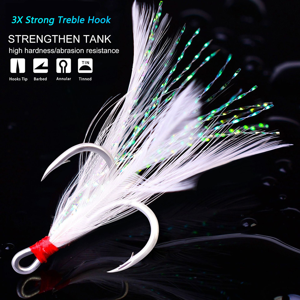 20pcs ganchos agudos de penas  - Fishing Lure Making Kit avaliação e preço